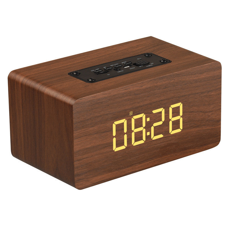 Wooden Clock Bluetooth Speaker