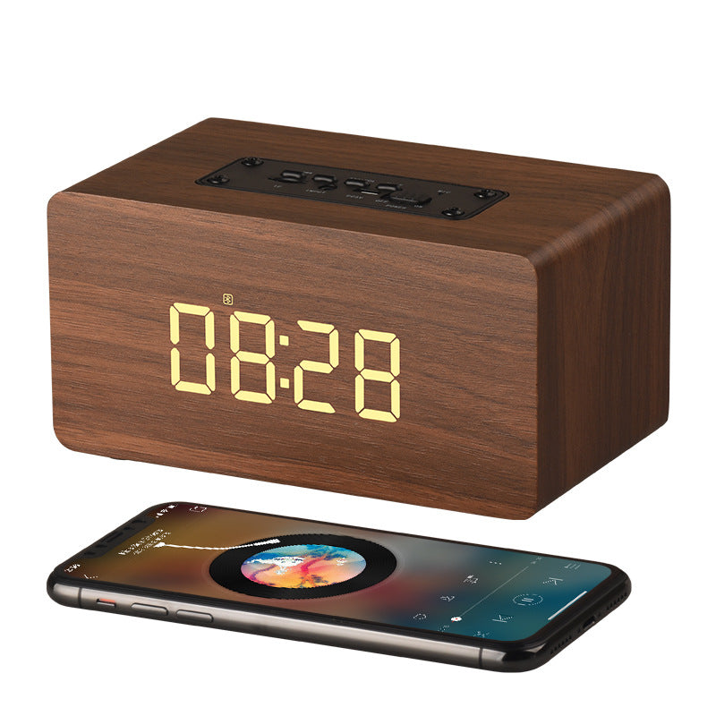 Wooden Clock Bluetooth Speaker