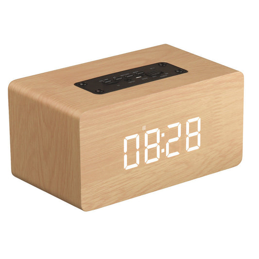 Wooden Clock Bluetooth Speaker