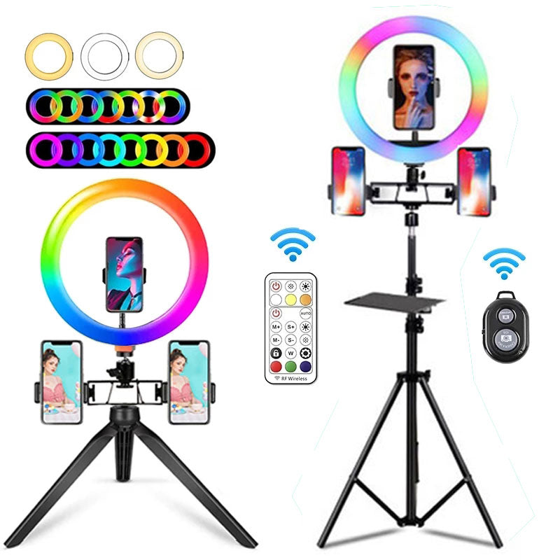 10 Inch RGB LED Ring Light Variety & Accessories