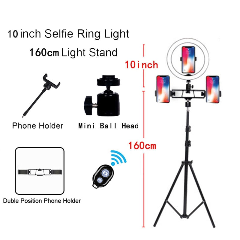 10 Inch RGB LED Ring Light Variety & Accessories