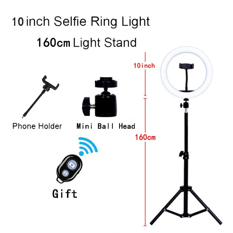 10 Inch RGB LED Ring Light Variety & Accessories