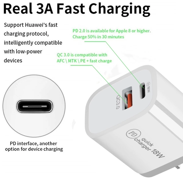 BDI 18W PD Quick Charger AU plug with USB and Type C Port  SDC-18WACB