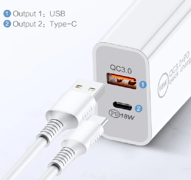 BDI 18W PD Quick Charger AU plug with USB and Type C Port  SDC-18WACB