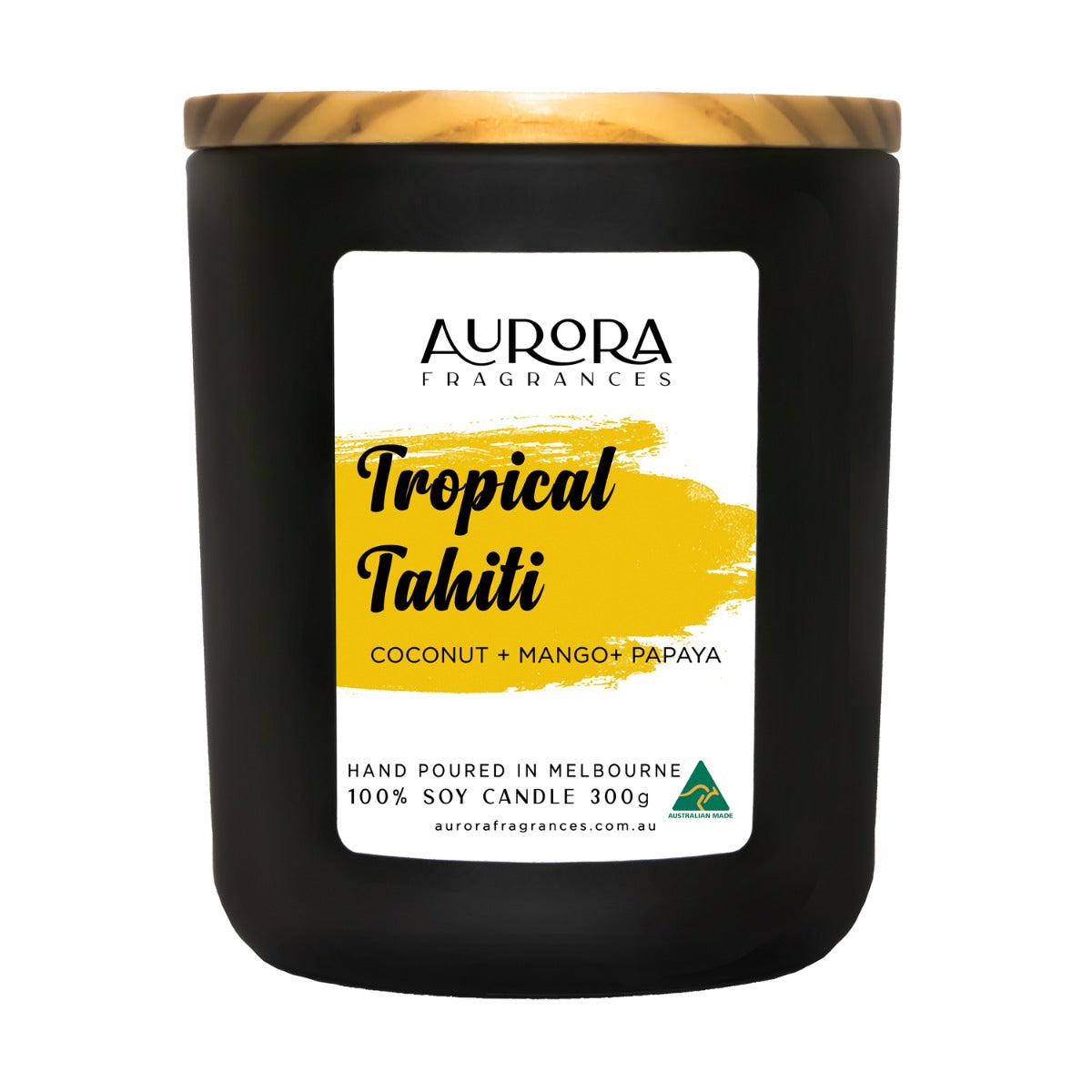 Aurora Tropical Tahiti Scented Soy Candle Australian Made 300g 2 Pack