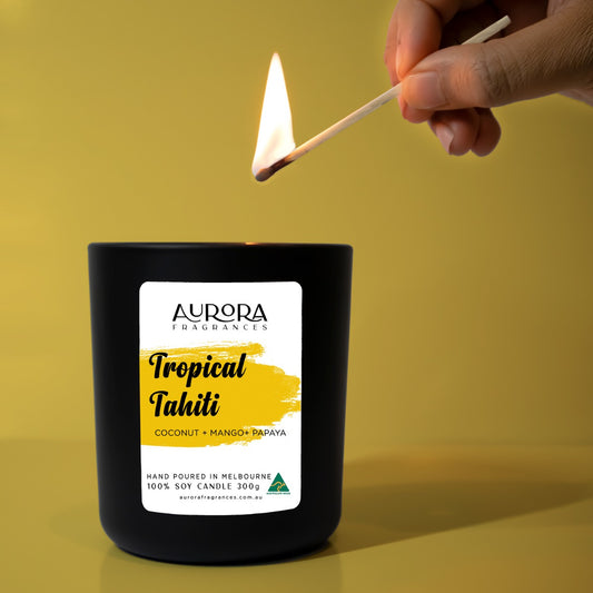 Aurora Tropical Tahiti Scented Soy Candle Australian Made 300g 2 Pack