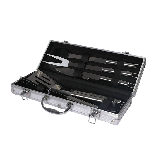 Moyasu Stainless Steel 5Pcs BBQ  Set With Aluminium Case