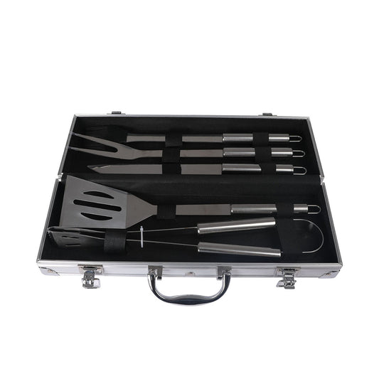 Moyasu Stainless Steel 5Pcs BBQ  Set With Aluminium Case