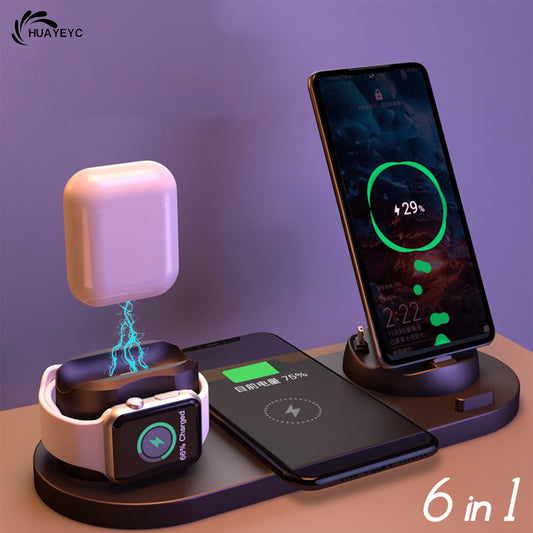 6 in 1 Wireless Charger For Apple & Samsung/Android