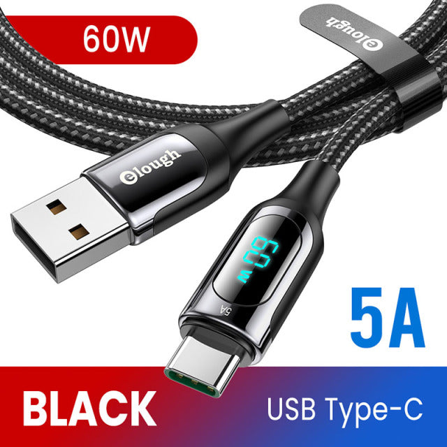 Elough LED 100W USB C To USB Quick Charge 4.0 Cable